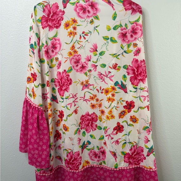NWT-The Pioneer Woman 2XL/3XL Colorful Floral Flounce Sleeve Topper - Picture 7 of 8